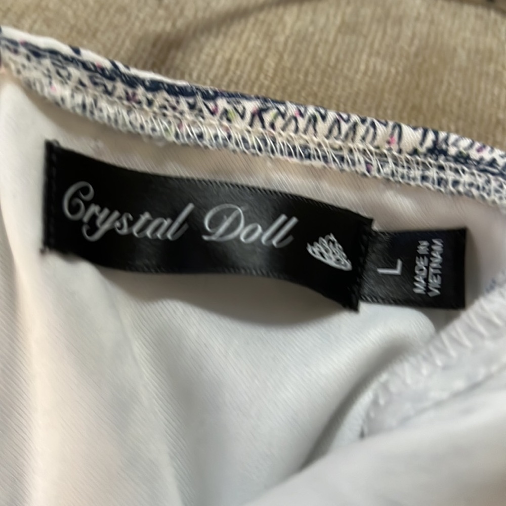 Mid Length Dress Button Down Spaghetti Straps - image 8